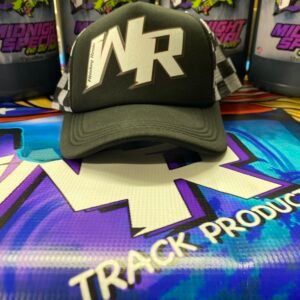 WHISKEY RESIN "WR" CHECKERED FLAG TRUCKER HAT